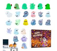 Calendrier Des Fantômes D'Halloween - Set Figurine Brillante Décoration Festive Hantée | Ornement De Saison Décoratif Avec Caractère Ludique, Affichage Créatif Effrayant Pour Les Couronnes De Fenêtre
