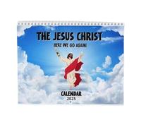 Calendrier des fêtes 2025 - Calendrier familial Jésus Christ | Calendrier d'organisation et de planification 2025 | Calendrier chrétien mural | Calendrier Jésus Christ 2025 pour emploi du temps