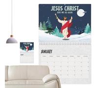 Calendrier des fêtes, calendrier mural 2025 | Planificateur familial décoratif pour la maison - Calendrier d'organisation et de planification, décorations murales de calendrier chrétien pour l'emploi