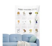 Calendrier des murs en tissu 2025 - Calendrier mensuel des serviettes | Planificateur mural textile décoratif de 12 mois pour la maison, le bureau ou le dortoir |pour femme, mère ou non