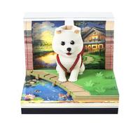 Calendrier des pads Memo - 8.5x8.5x6.8cm 2026 Sculpture papier pour l'étude de la silhouette pour chiens, écriture avec l'étudiant utilisation pour adultes, festival des vacances Avent de Noël, pour d