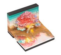 Calendrier des pièces de temps 2025 - Calendrier de bureau des arbres, PACE SCARVING Art Memo Pad | innovant de planification de bureau pour l'école à domicile, cadeau d'organisat