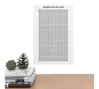 Calendrier Des Semaines De Ma Vie - Affiche 4000 Semaines Votre Vie En Ѕemaines Planning Mural | Peinture Organisateur Hebdomadaire Décoration Motivante | Imprimé D'Art Murale Décor Maison Poster