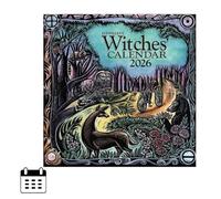 Calendrier des Sorcières 2026 - Calendrier mural païen et Wicca avec Sabbats, Esbats, Phases de Lune, Astrologie, Mois des Arbres Celtiques et Rituels Magiques, 30,7×30,7cm (1 Pièce)