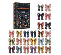 Calendrier d'Halloween 2026 en acrylique 2D étanche avec pendentif en forme | Compte à rebours de 24 jours pour enfants, femmes, familles, collectionneurs, fêtes de vacances, bureaux, maison, chambre