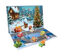Calendrier du compte à rebours 2025-5,3 pouces, 24 jours pour les et, boîte cadeau de vacances avec modèle de véhicule surprise, jeu de jouets de Noël pour garçons filles adolescents