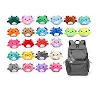 Calendrier du compte à rebours - Axolotl en peluche à collection | Sac à main en peluche doux et mignon, décor pour et adultes, cartable, portefeuille, sac à dos, fourre-tout, valise