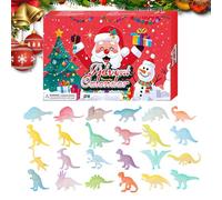 Calendrier Du Compte À Rebours De L'avènement De Noël 2025-24 Jours Calendrier Du Compte À Rebours De La Figure De Dinosaure GLOW-IN-THE DARK Pour Kid | De Silhouette De Noël Adorable Pour L'