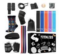 Calendrier Du Compte À Rebours De L'Avent Fitness - Kit De Gymnastique 35x25x6,5 Cm, Équipement D'entraînement À Cordon Élastique, Ensemble De Musculation Avec Composants Multi-matériaux | Accessoire