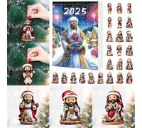 Calendrier Du Compte À Rebours De Noël 2025 | 24 Calendrier De L'Avent Des Partisans De Jésus | 1 Pièces * Scènes De Décoration Acrylique Accessoires | Pour La Clôture, La Cheminée, Le Salon, La Chamb