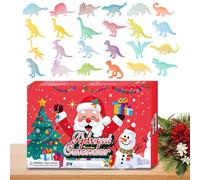 Calendrier du compte à rebours de Noël 2025-24 jours de dinosaure Glow-in-the Dark Ensemble pour les, boîte d'avent amusante avec personnages à collectionner, cadeau de jouet surprise de vac
