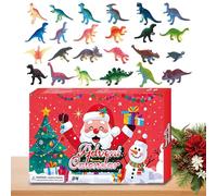 Calendrier du compte à rebours de Noël 2025-24 jours Figure de dinosaure Glow-in-the Dark Calendriers avec des figurines surprise pour les Décoration de Noël amusante de vacances pour la cha