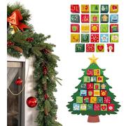 Calendrier du compte à rebours de Noël - de l'arbre en papier à 24 grilles | Ensemble d'ornements de Noël fait à la main, boîte de bonbons interactive parent-enfant pour la fête de fête d'hiver