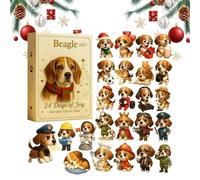 Calendrier Du Compte À Rebours De Noël - Décoration Intérieure En Acrylique 2D | Calendrier De Compte À Rebours Animal Mignon Décor De Noël | Pour Famille Amoureux Des Animaux De Compagnie Int