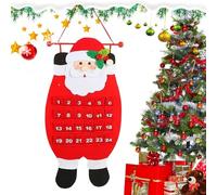 Calendrier du compte à rebours de Noël en feutre 2023 | Feutre Père Noël Bonhomme de neige Elk Calendrier de Noël en feutre 2023 avec 24 poches,Calendrier de Noël festif, calendrier créatif à Anloximt