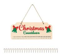 Calendrier Du Compte À Rebours De Noël - Panneau De L'Avent En Bois | Panneau De Calendrier De L'Avent De Noël En Bois De 25 Jours (30 X 13 Cm) Avec Marqueurs De Canne En Pour Cheminée,