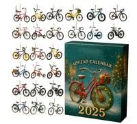 Calendrier Du Compte À Rebours De Noël Sur Le Thème Du Vélo, Compte À Rebours De Noël De 24 Jours Avec 24 Pendentifs De Vélo En Acrylique 2D,pour La Décoration De La Maison Ou Comme Cadeau De Vacances