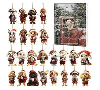 Calendrier du compte à rebours de - Pièce d'animal mignon, icône légère sur le thème du café, série de révélations de contes créatifs, décoration vibrante compte à rebours d'hiver | pour les c