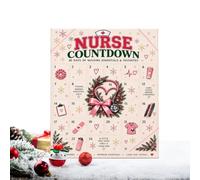 Calendrier Du Compte À Rebours Des Infirmières De Noël - Profil Plat En Acr | 24 Jours D'infirmière Compte À Rebours De L'avent Infirmière De Noël Pour Collègues Appartement Intérieur Extéri