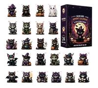 Calendrier Du Compte À Rebours D'Halloween - 2026 Chat Acrylique 2D 24 Jour