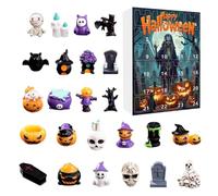 Calendrier Du Compte À Rebours D'Halloween - De Chiffres De s De 24 Jours | Horror Collectable Doll Advent | Spooky Dolls Figures Décor Festives De Vacances Pour La Famille, La Maison,