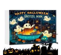 Calendrier Du Compte À Rebours D'Halloween - Ensemble De Pendentif Effrayant De 24 Jours, Décorations Fantômes Acryliques 2D | Charmes De Porte-clés, Calendrier Advent D'Halloween Pour Les, Ét
