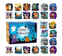 Calendrier du compte à rebours Halloween - Calendrier du compte à rebours Toys Puzzle | Puzzle de décoration pour la maison | Pumpkin Witch Ghost Theme with Anime Design | Puzle pour,