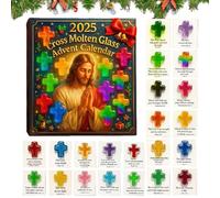 Calendrier du compte à rebours pour Noël | Décoration d'hiver de l'Avent en acrylique 2D, décoration compte à rebours Noël avec 24 poches , pour hommes, adultes, mère, famille, amis