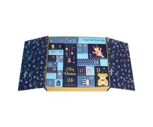 Calendrier du compte à rebours vide, calendrier de Noël 24 jours Boîtes d'Avent - décoration de maison pliante pour chocolat Fenêtre salon chambre en classe ma