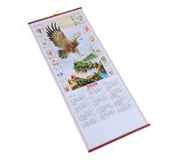 Calendrier Du Nouvel An À Suspendre Parchemin Lunaire Du Du Cheval 2026 - Décoration Murale Traditionnelle Chinoise Pour Le Suivi Quotidien Des Dates - Décoration Feng