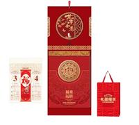 Calendrier du Nouvel An chinois 2026, calendrier mural à feuilles détachables, année du cheval, décoration créative pour la maison, almanach perpétuel et épais(X)