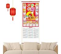 Calendrier du Nouvel An chinois - Calendrier de l'année du serpent - Calendrier de déplacement du Nouvel An chinois pour la maison - Calendrier de défilement suspendu chinois 2025