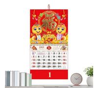 Calendrier du Nouvel An lunaire 2025, calendrier chinois | Calendrier mural 2025 Nouvel an lunaire - Calendrier d'organisation et de planification, Année de décoration pour la décoration