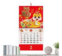 Calendrier du Nouvel An lunaire 2025, calendrier chinois - Calendrier mural décoratif de style chinois, planificateur de calendrier mensuel, calendrier d'organisation et de planification, calendrier