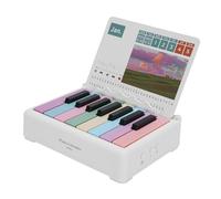 Calendrier du Piano, 2025 Calendrier de Bureau de Piano Jouable avec 52 Scores de Musique en 27 Cartes, USB Rechargeable Mini Piano Calendar for Office and Home Decoration (White)