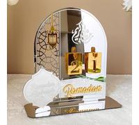 Calendrier du Ramadan - Décoration de l'Aïd Mubarak - DIY - Islam - En acrylique - Calendrier de l'Avent - Compte à rebours - Ornement - Prière - Islam - Décoration de salon pour décoration de table