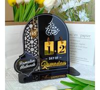 Calendrier du Ramadan - Décoration de l'Aïd Mubarak - DIY - Islam - En acrylique - Calendrier de l'Avent - Compte à rebours - Ornement - Prière - Islam - Décoration de salon pour décoration de table