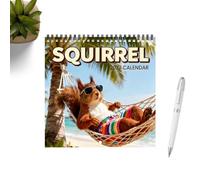 Calendrier Écureuil 2027 Planificateur Mural à Spirales sur le Thème des