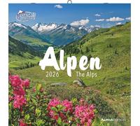 Alpha Edition - Alpen 2026 Broschürenkalender, 30x30cm, Wandkalender mit Platz für Notizen und Termine, Aufnahmen der Alpen, Monatsübersicht und Ferientermine DE/AT/CH: The Alps