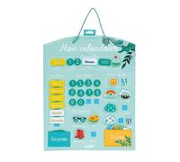 Calendrier éducatif - LUDI - 50003 - Tissu brodé - Interactif - Pour enfants à partir de 3 ans