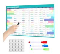 Calendrier effaçable à sec avec marqueurs - Grand calendrier mural pour l'organisation | Agenda mensuel avec lisse pour une écriture claire, idéal pour la famille, l'