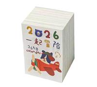 Calendrier effaçable - Avec illustrations de dessin animé - Calendrier pour 365 jours 2026 - Pour la maison, le bureau, la chambre d'étudiant, le salon