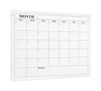 Calendrier effaçable blanc recto verso pour mur, 30 x 40 cm, 12 x 16 in, bords arrondis de sécurité, calendrier mensuel aimantable pour la maison et le bureau