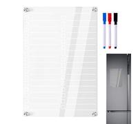 Calendrier Effaçable Transparent - Tableau de Hebdomadaire 20x30cm | Planificateur de Cuisine Réutilisable, Tableau Blanc pour Organisation des Repas, Agenda Familiale, Bureau & Mémos