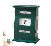 Calendrier en bloc pour bureau - Matériau en bois de qualité, taille compacte | Calendriers de bureau | Calendrier perpétuel de bureau pour table d'étude d'organisation