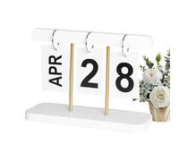 Calendrier en bois - Calendrier de bureau en bois | Calendrier perpétuel en bois | Calendrier perpétuel en bois | Calendrier des blocs en bois | Tournez le calendrier de bureau | Calendrier quotidien