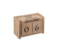 ATMOSPHERA Calendrier en bois perpétuel Colonial Beige G