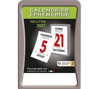 Calendrier Éphéméride 2027 à Effeuiller Bloc Mural Adhésif 6 x 9 cm