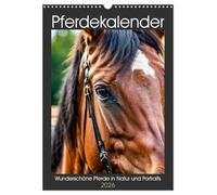 Calendrier équestre - De magnifiques chevaux dans la nature et des portraits, Version française (Calendrier mural 2026 DIN A3 portrait), Calendrier CALVENDO mensuel