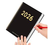 Calendrier et planificateur 2026, 12 mois, avec bloc-notes, planificateur journalier 2026, pour le travail académique, les étudiants, les enseignants, la maison et l'université